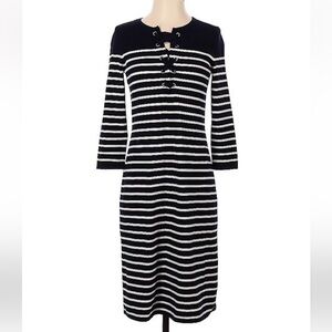Talbots Navy striped dress size XS